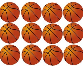 Edible Basketball Cupcake/Cookie toppers