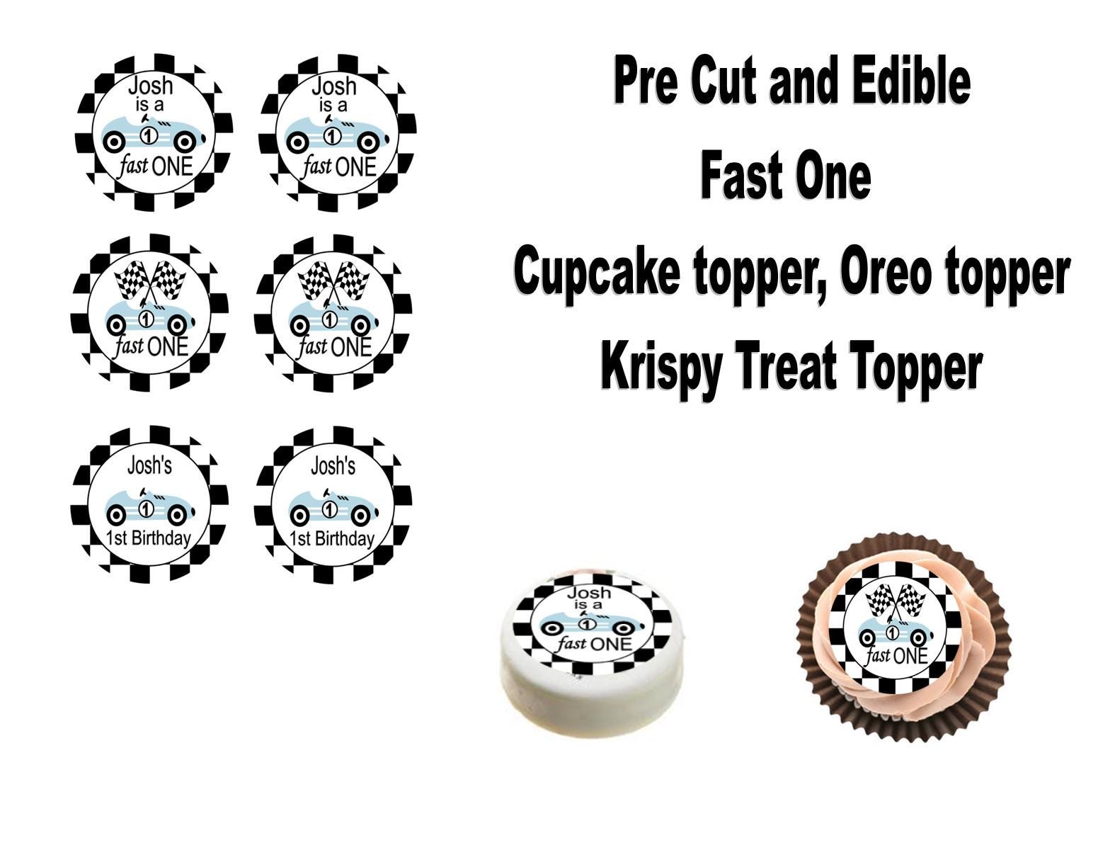 A Fast One, Cupcake Topper, Cookie Topper, Rice Krispy Treat Topper - Etsy