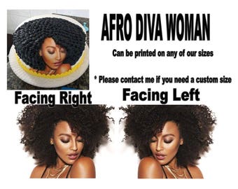 Afro Diva Beauty Edible Image