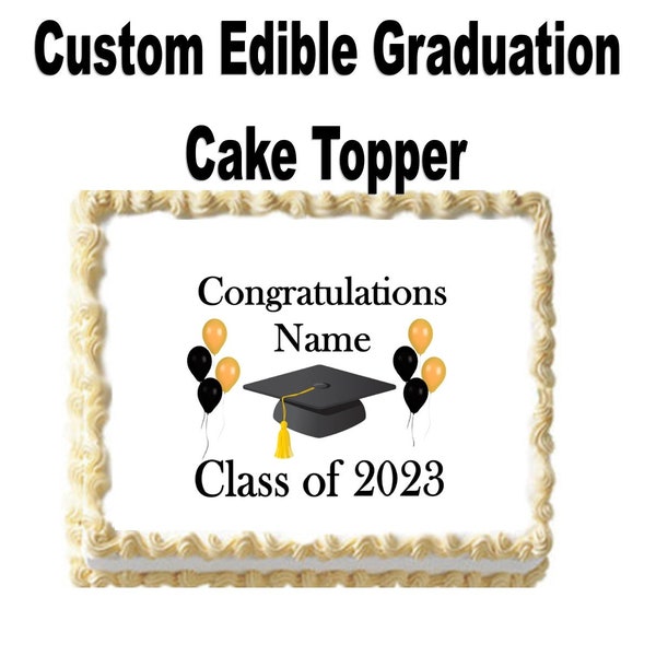 Edible Graduation Cake topper