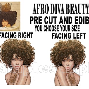 Afro Diva Beauty Edible Image