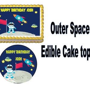 Outer Space Edible Cake Topper