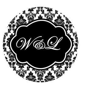Wedding Monogram Edible Cupcake topper, Cookie topper