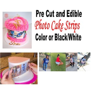 Edible Picture Strips for the sides of a cake. Photo film strips frosting sheet for wrapping the side of a cake