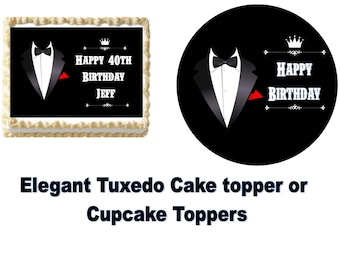 Tuxedo Cake Topper - Etsy