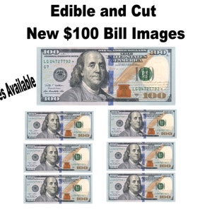 Edible 100 dollar bill Cake toppers