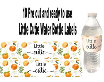 Little Cutie, Printed and Ready to Use Water Bottle Labels