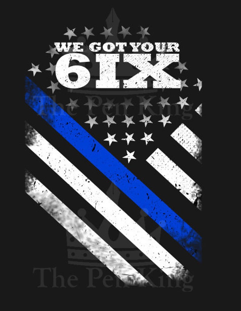 I Got Your 6 Thin Blue line Flag Pen Blank