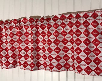 Red and white Coca-Cola Valance