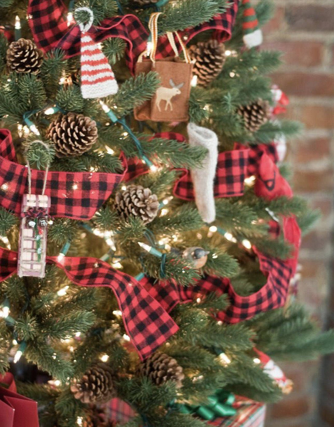 Lumberjack buffalo check Christmas Tree Garland Ribbon Etsy