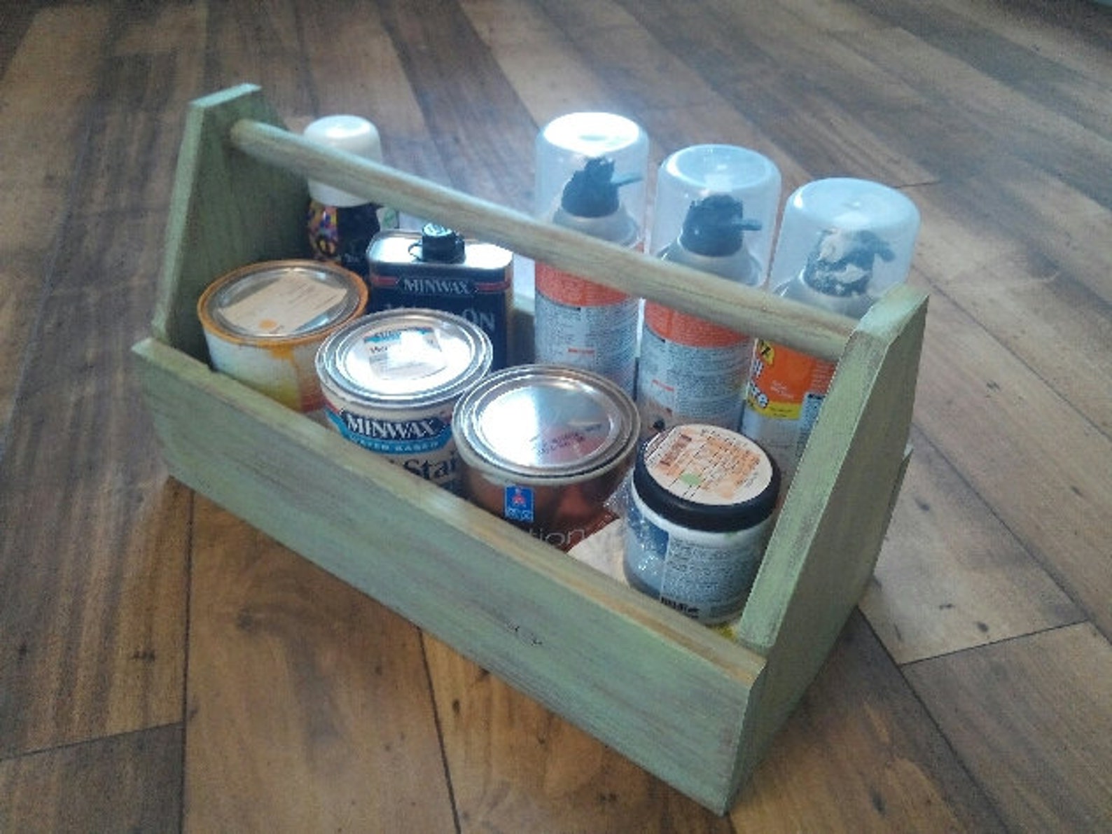 Tool Box, Wood Tool Box, Garden Tote, Garden Tools, Automotive Box, Car