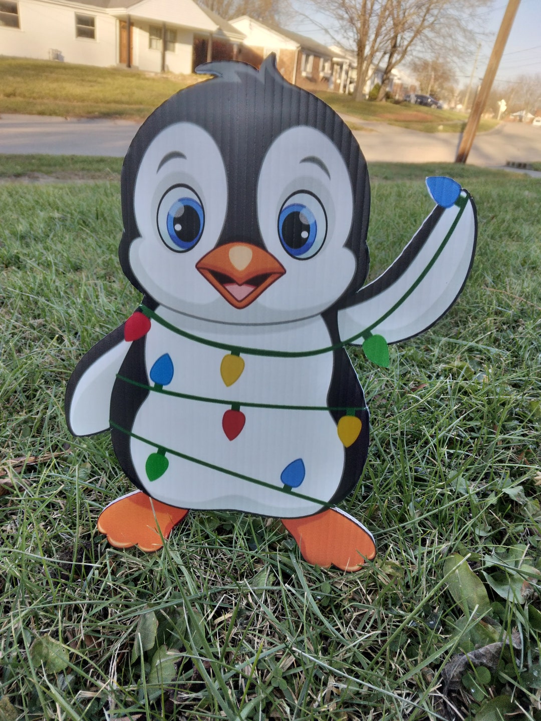Penguin Christmas Yard Decor Christmas Lights - Etsy