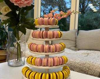 Présentoir à Macarons 6 Niveaux Transparent | Support Gâteau Anniversaire, Mariage | Plastique 26x23cm