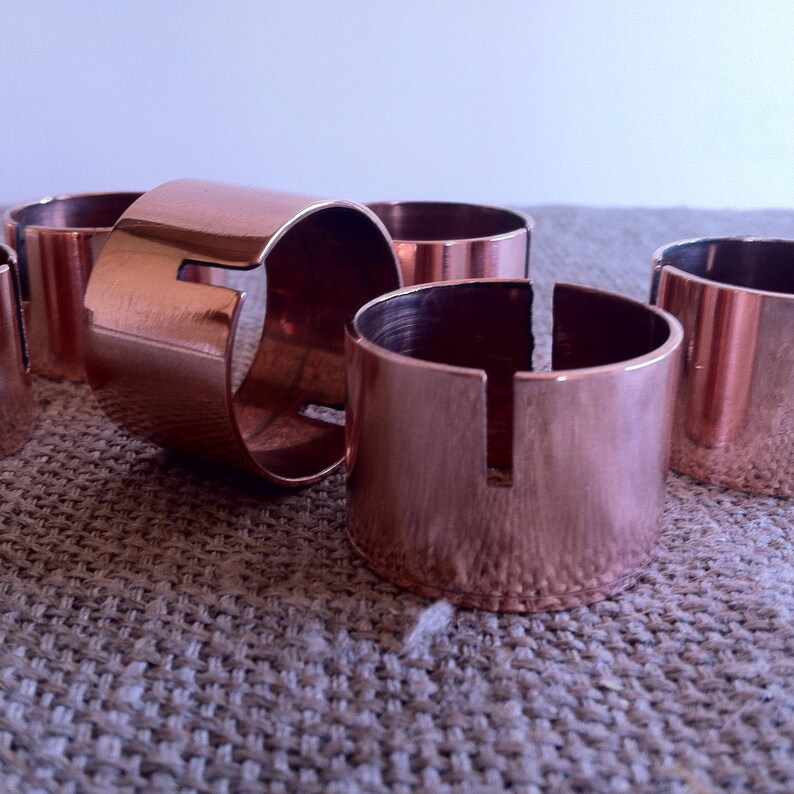 15 Copper Place Card Holder, Copper Pipe Name Tag Holder, Rustic Wedding Table Decor, Copper