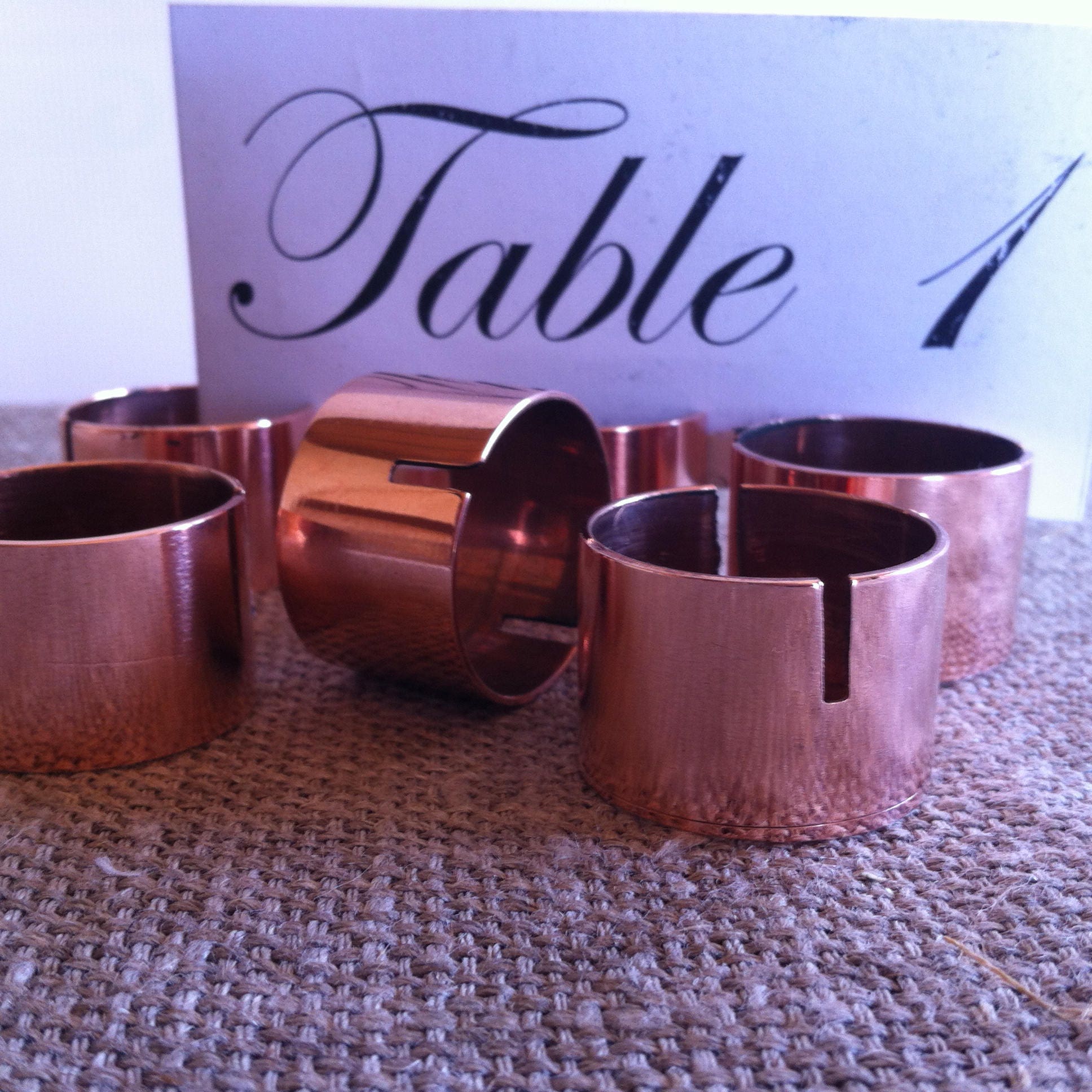 24 Copper place card holder, Copper pipe name tag holder, Rustic wedding table decor, Copper wedding decoration .