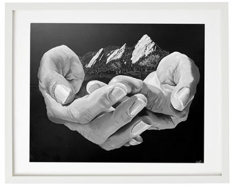 Lifting the Boulder Flatirons Print, Colorado Art, Large Wall Canvas