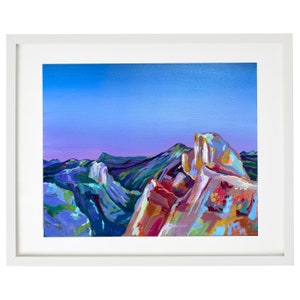 Print of Original Yosemite Half Dome Oil on Canvas Painting