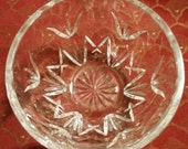 Ireland Seahorse Waterford Mark Irish Crystal Tulip Cut Glass Pattern Design Vanity Trinket Bowl or Open Candy Dish