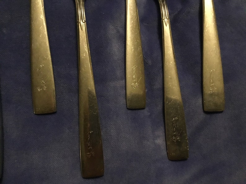 Oneida Silver Company Deluxe Flatware Discontinued Art Deco Etsy