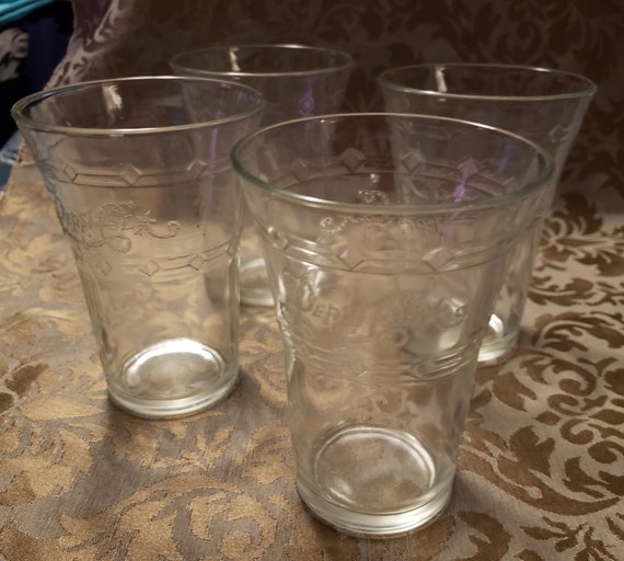 Set Of 4 Pepsi Cola Foreign Script Tumbler Glasses 5 1//4/" Tall