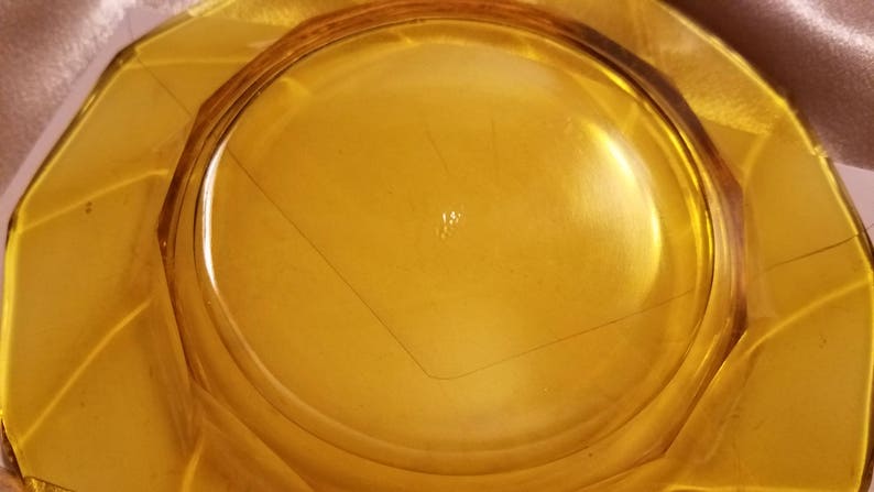 Rare Vintage Marked Heisey Elegant Glass Marigold Twist Dessert Accent Plate