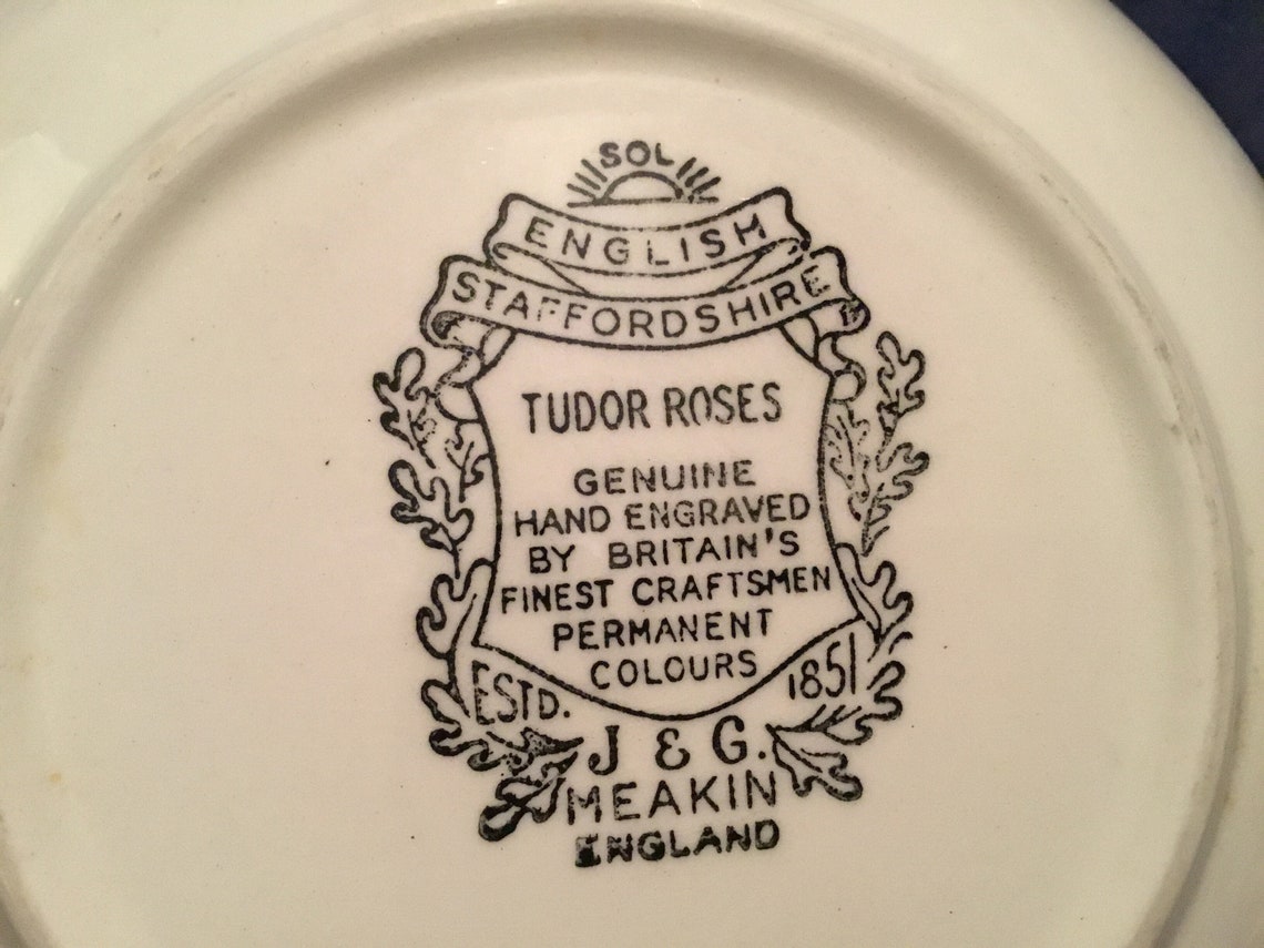 Marked England J & G Meakin English Staffordshire China Red Etsy