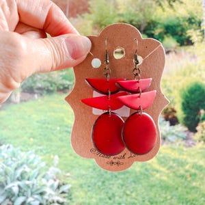 Colorful Tagua Dangle Earrings: Handmade Fair Trade Jewelry