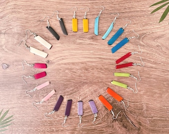 Colorful Tagua Nut Drop Earrings: Handmade Fair Trade Jewelry