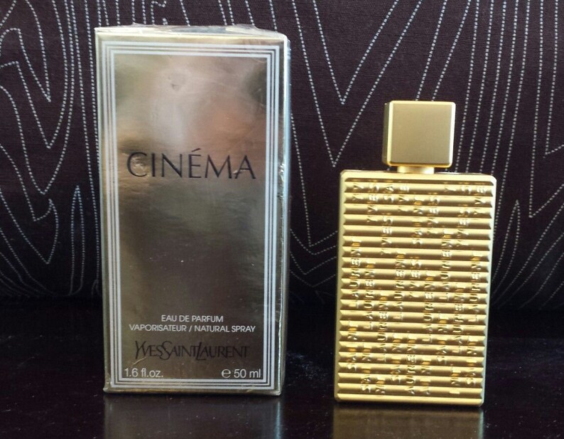 Vintage Yves Saint Laurent Ysl Cinema Pure Parfum Golden Etsy