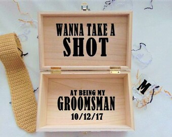 best man proposal best man gift wanna take a shot at being my etsy