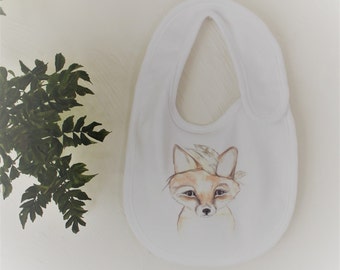 Fox Bib Fox  and Feathers Bib