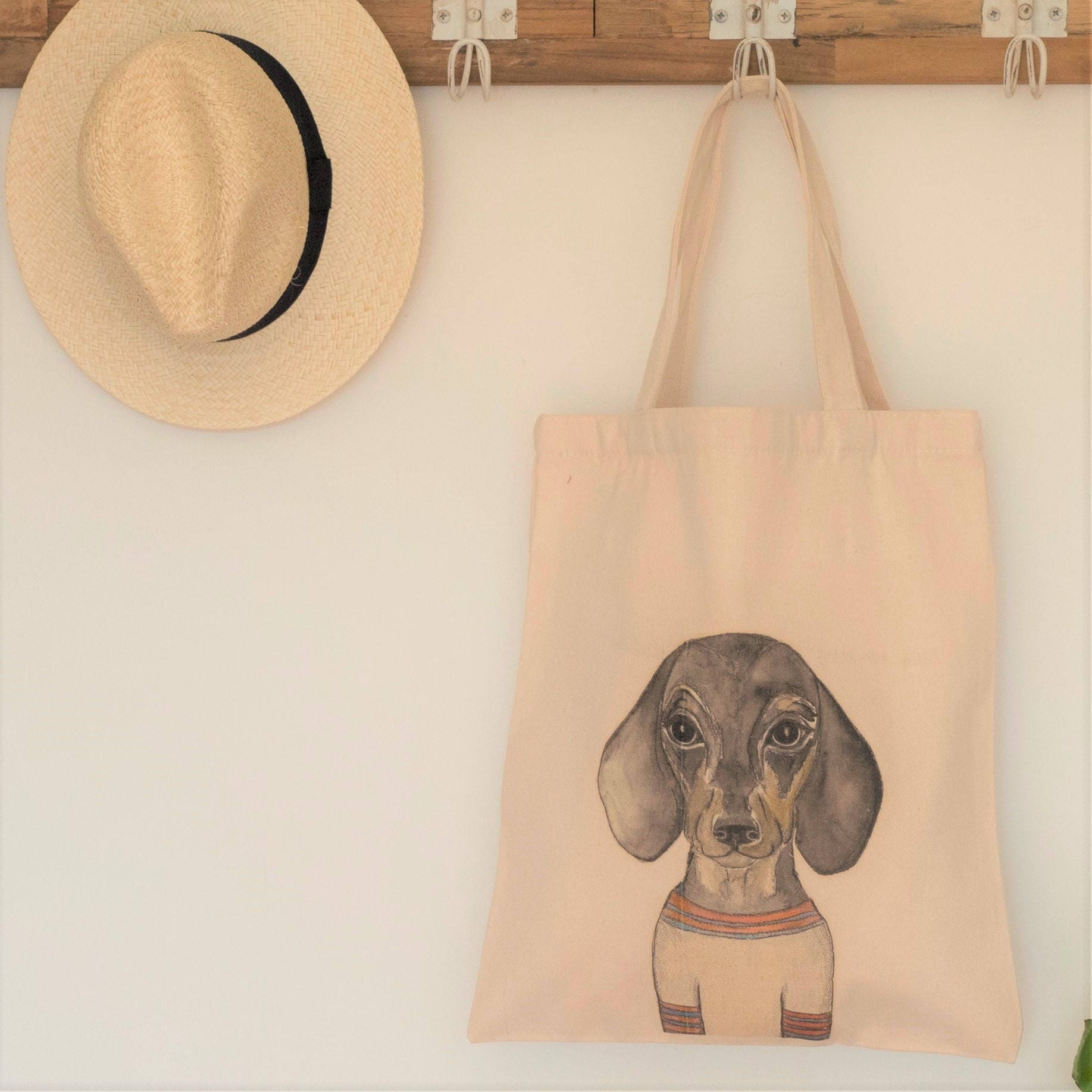 sausage dog bag dog lover gift funky tote bag sausage dog Etsy
