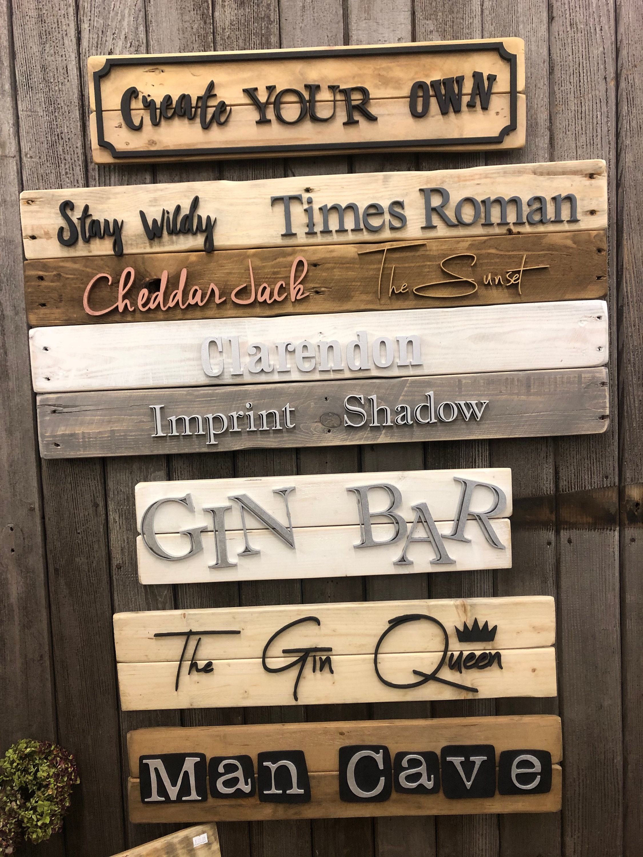 Custom Design Reclaimed Pallet Wood Distressed Sign - Etsy UK