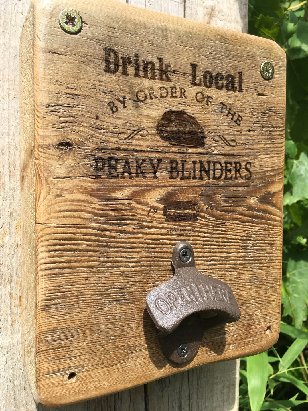 Peaky Blinders Drink Local Reclaimed Wood Wall Mounted - Etsy