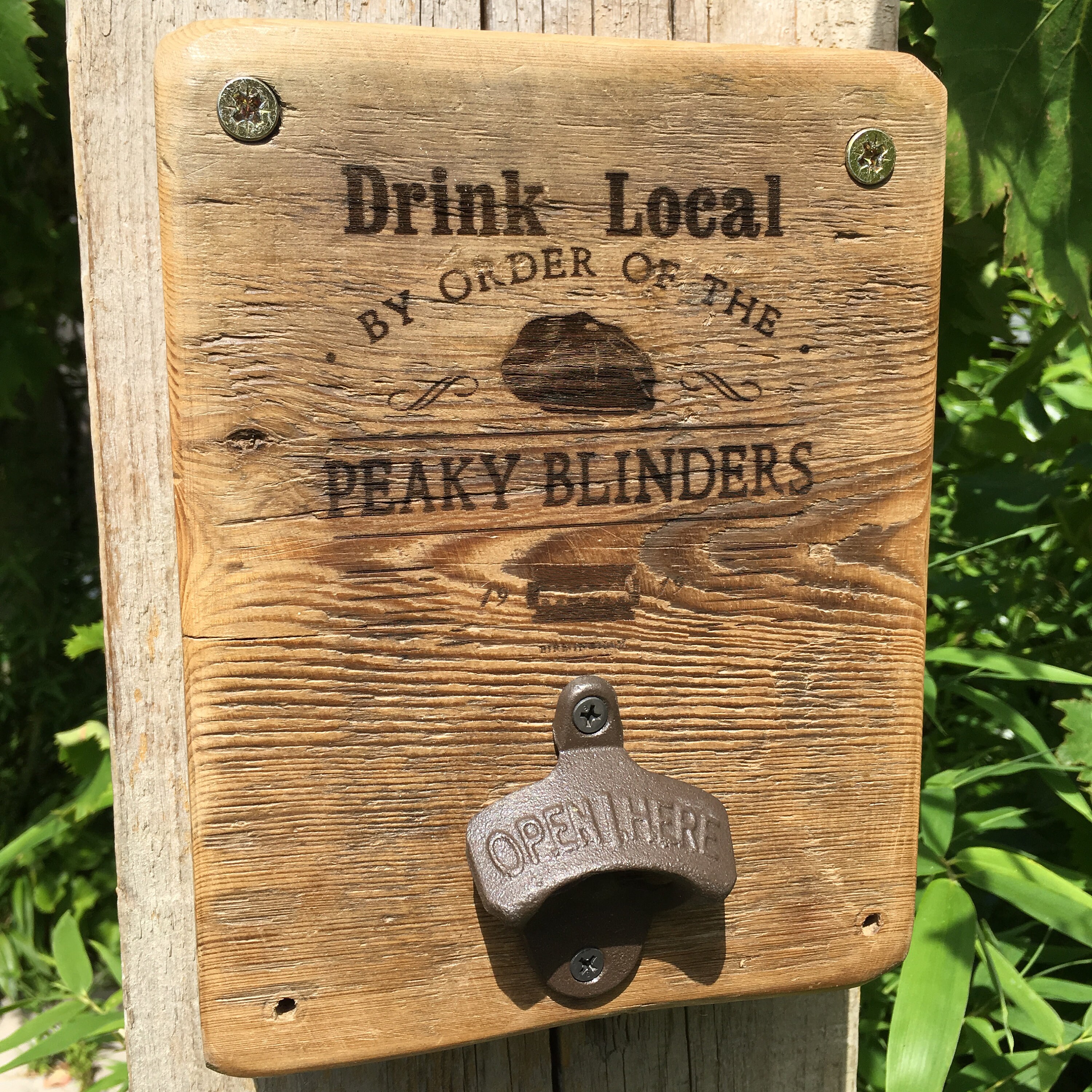 Peaky Blinders Drink Local Reclaimed Wood Wall Mounted - Etsy