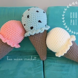 PATTERN/ Ice Cream Plush/ Giant couch pillow/ Playroom/ Nugget pillow / English US terms Only image 3