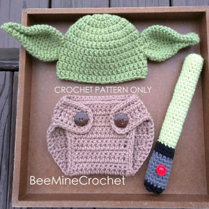 PATTERN/ Yoda Inspired Newborn Outfit/ Crochet / English US terms Only image 4