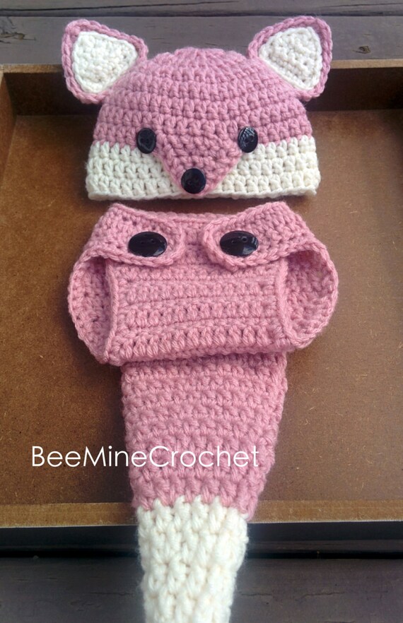 newborn crochet fox outfit pattern