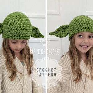 PATTERN ONLY / Crochet Yoda Hat / Child size
