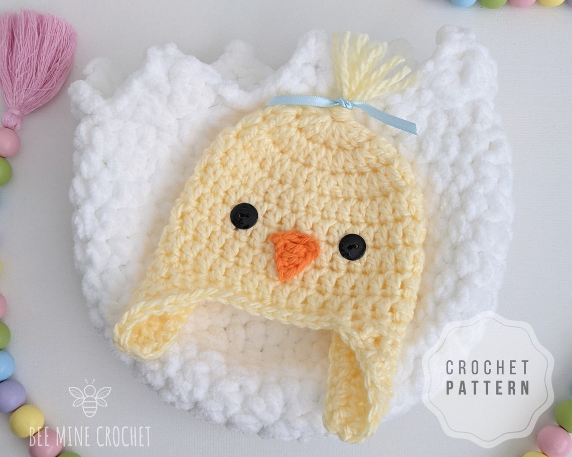 PATTERN/ Newborn Baby Chick Hat and Eggshell Cocoon/ Crochet Etsy