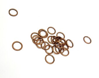 25 Pieces Dark Rose Gold Jump Rings, 8mm