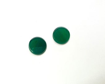 10 Pieces Genuine Chrysoprase Cabochon Stones, Vintage, 11mm Round