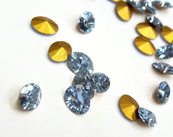 12 Pieces Alexandrite Swarovski Crystals, Article #4106, Vintage, 8x6mm Oval