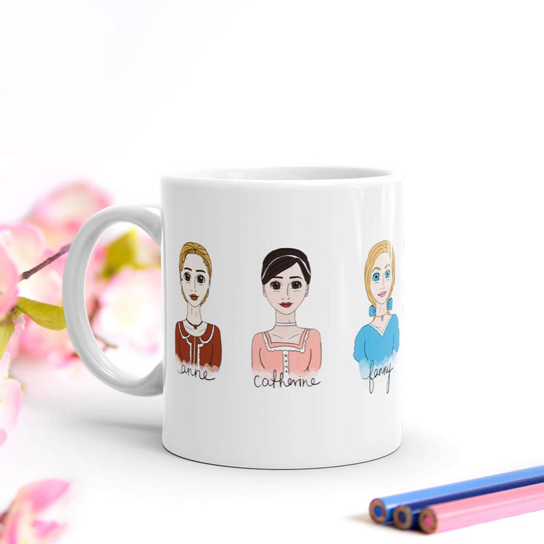 Jane Austen Heroines Mug A Gift for Jane Austen Fans Pride Etsy