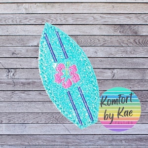 Flower Surfboard DMK Felties-* Felt Embellishments * Felt Applique * Hair Bow Supplies *