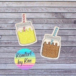 Lemonade/Sweet Tea Mason Jar Felties * Felt Embellishments * Applique * Bow Supplies