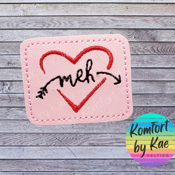 Meh Heart (EF) Felties- Felt Embellishments * Felt Applique * Hair Bow Supplies *