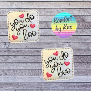 You do you boo Silver Shimmer Felties * Felt Embellishments * Felt Applique * Hair Bow Supplies *