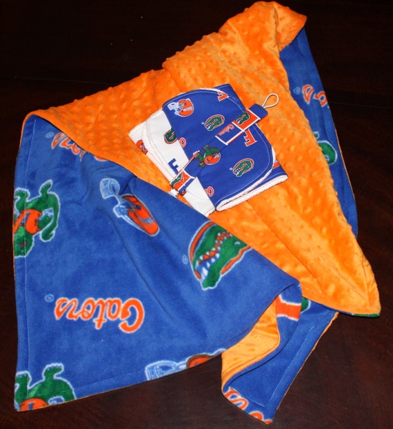 Items similar to Florida Gators Baby Setincludes Minky/Fleece Blanket