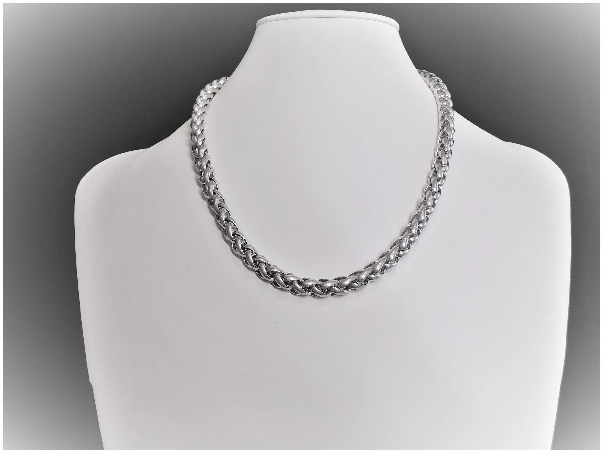 Vintage Heavy 6mm Thick Sterling Silver Ponytail Design